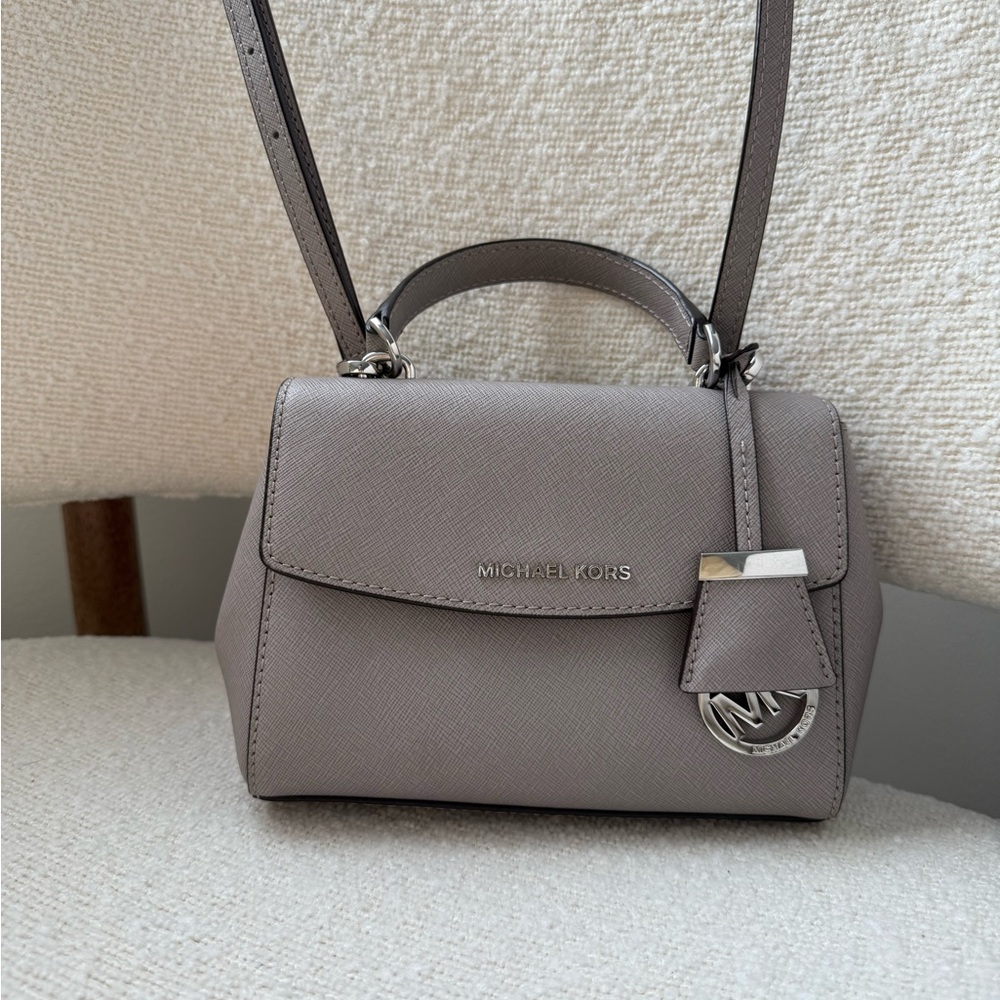 Michael Kors Taupe Leather Satchel